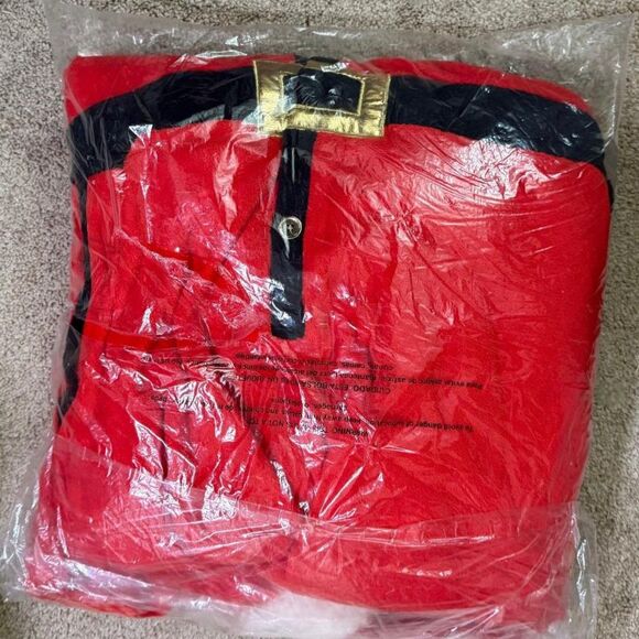 JOLLY KNITS Men's One Piece Red Hooded Santa Suit, NEW! Size 3XL - Picture 5 of 6